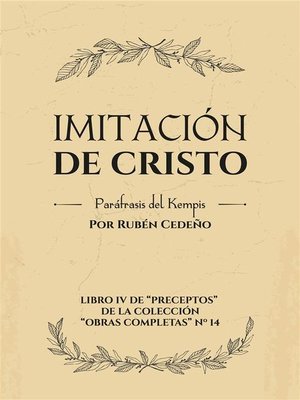 cover image of Imitación de Cristo Paráfrasis del Kempis